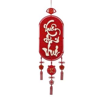 Liễng treo trang trí Tết  màu đỏ may mắn, mẫu mới nhất chất liệu nhung cao cấp