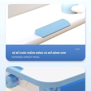 Bàn Học Sinh Nâng Hạ Tự Động Chống Gù Hình Con Gấu Ngăng 80CM Kèm 6 Quả Tặng