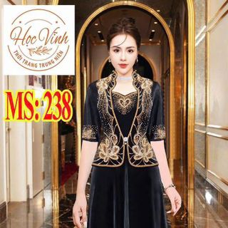 Đầm Nhung ép đá Trung Niên 
Giá Sỉ Giá Bán Buôn