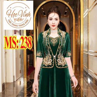 Đầm Nhung ép đá Trung Niên 
Giá Sỉ Giá Bán Buôn