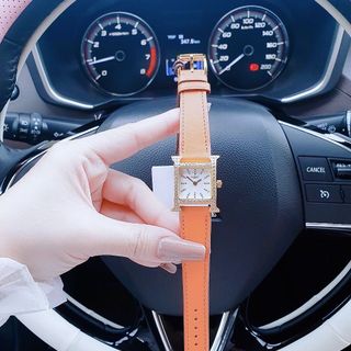 ĐỒNG HỒ NỮ CAO CẤP MỚI NHẤT HEMET DÂY DA MẶT TIA NIỀNG ĐÁ VÀNG