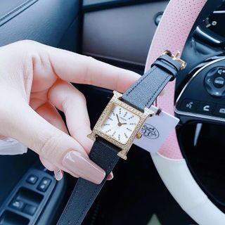 ĐỒNG HỒ NỮ CAO CẤP MỚI NHẤT HEMET DÂY DA MẶT TIA NIỀNG ĐÁ VÀNG