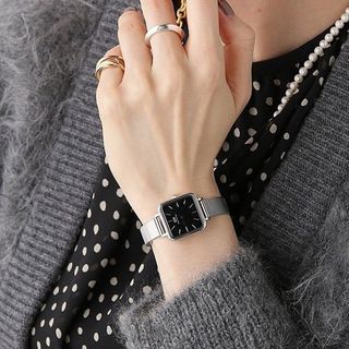 ĐỒNG HỒ NỮ CAO CẤP MỚI NHẤT DAWE LƯỚI MẶT VUÔNG CÓ TEM KÍCH HOẠT ĐIỆN TỬ