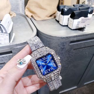 ĐỒNG HỒ NAM TRUNG CẤP CATIE VUÔNG FULL HỘT