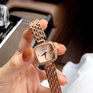 ĐỒNG HỒ NỮ THỜI TRANG GUZCI MẶT VUÔNG SIZE MINI