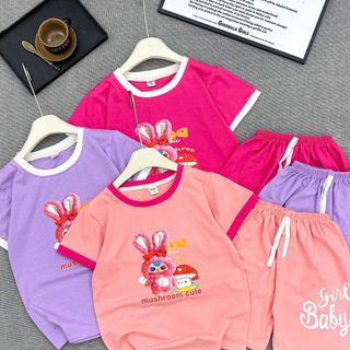 BỘ BÉ GÁI COTTON TÀU SIZE NHỠ