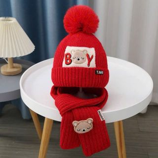 Mũ trẻ em mũ kèm khăn quàng cổ dành cho bé từ 1 đến 6 tuổi, mũ kèm khăn cổ ấm áp mùa đông cho bé