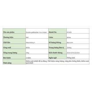 Nồi Cơm Điện Đa Năng RAF 2L – Giải Pháp Hoàn Hảo Cho Bữa Ăn Nhanh Chóng Và Tiện Lợi