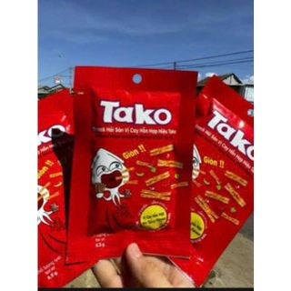 Snack Hải Sản Vị Cay Hỗn Hợp Hiệu Tako 6.5g -Hương vị đậm đà, cay nồng, hấp dẫn từ biển cả Thái Lan