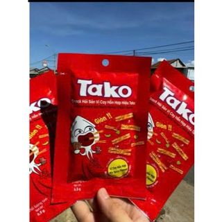 Snack Hải Sản Vị Cay Hỗn Hợp Hiệu Tako 6.5g -Hương vị đậm đà, cay nồng, hấp dẫn từ biển cả Thái Lan
