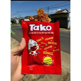 Snack Hải Sản Vị Cay Hỗn Hợp Hiệu Tako 6.5g -Hương vị đậm đà, cay nồng, hấp dẫn từ biển cả Thái Lan