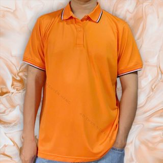 Áo thun nam cổ trụ phối bo 3 sọc- Thun poly - Size 40 -100kg