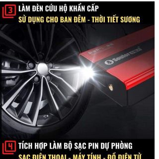 Kích bình ô tô đa năng 4IN1 Soulor kích binh ắc quy oto, bơm lốp ô tô,sạc dự phòng