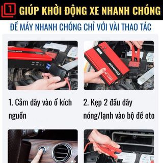 Kích bình ô tô đa năng 4IN1 Soulor kích binh ắc quy oto, bơm lốp ô tô,sạc dự phòng