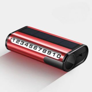 Bảng ghi số điện thoại gắn xe hơi ô tô có đèn Led năng lượng mặt trời, Có thể thay nhiều số, tự động sáng đèn