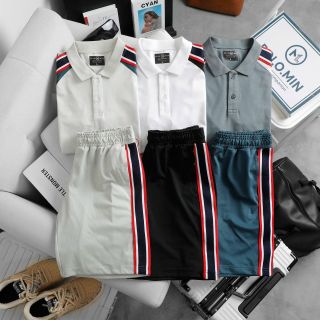 ĐỒ BỘ NAM POLO THUN PHỐI