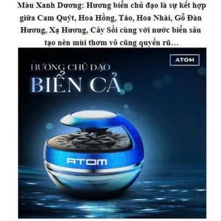 Nước hoa để taplo xe ô tô thơm lâu khử mùi hôi oto,chai lọ sáp nước hoa Atom cao cấp ôtô xe hơi dùng năng lượng mặt trời