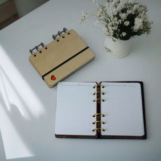 Sổ tay bìa gỗ Khắc Tên - Vintage, Chất Liệu Cao Cấp - Quà tặng ý nghĩa