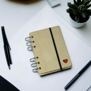 Sổ tay bìa gỗ Khắc Tên - Vintage, Chất Liệu Cao Cấp - Quà tặng ý nghĩa