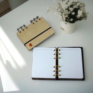 Sổ tay bìa gỗ Khắc Tên - Vintage, Chất Liệu Cao Cấp - Quà tặng ý nghĩa