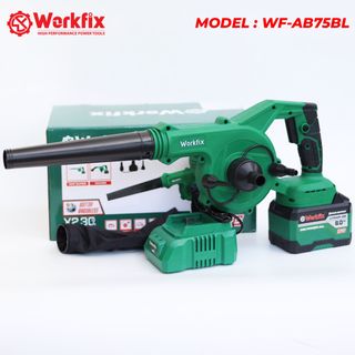 Máy thổi hút bụi pin mini WORKFIX WF-AB775BL, Động cơ Không chổi than, 2 chức năng
