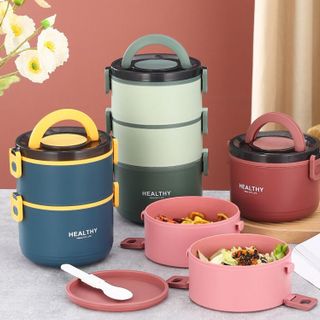CÀ MEN, HỘP CƠM 3 TẦNG GIỮ NHIỆT LỖI NHỰA ABS