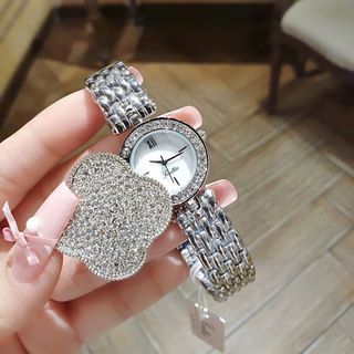 MÓN QUÀ VALENTINE ĐỒNG HỒ NỮ CHÍNH HÃNG SCOTI DÂY THÉP MẶT CỎ BỐN LÁ NẮP