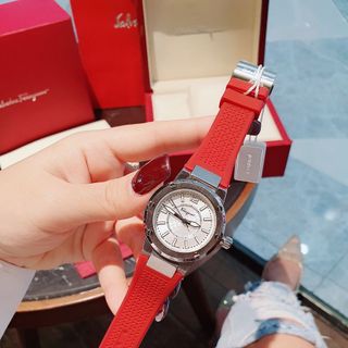 MÓN QUÀ VALENTINE HOT SALE ĐỒNG HỒ NỮ CAO CẤP SAVATOL DÂY SILICON ĐỎ MÁY THUỴ SĨ