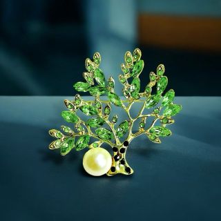 Ghim Cài Áo Hình Cây Đính Ngọc Trai Dễ Thương dành cho nam nữ -5cm