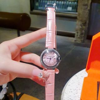 MÓN QUÀ VALENTINE ĐỒNG HỒ NỮ CHÍNH HÃNG COMLORVEI DÂY MẶT HỒNG VIỀN ĐÁ