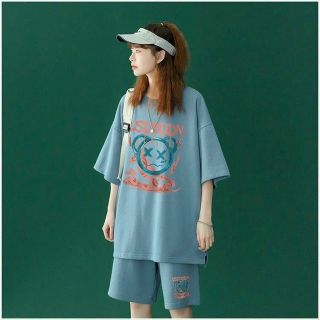 Set bộ đồ Thun Nam Thể Thao Mùa Hè in mặt Gấu Kiểu Dáng Năng Động Hàn Quốc