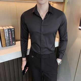 Áo sơ mi nam lụa hàn quốc