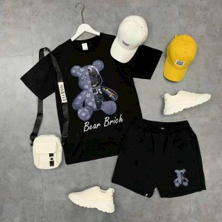 Set Quần Short + Áo Phông Bear Nam Nữ Mặc Được (Có Sẵn)