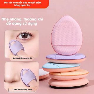 Mút tán kem nền che khuyết điểm bằng ngón tay mini tiện lợi nhỏ gọn siêu mịn