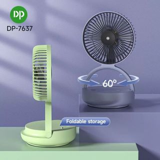 QUẠT SẠC TÍCH ĐIỆN XOAY CÓ ĐÈN DP- 7637