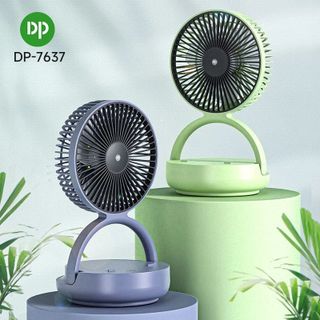 QUẠT SẠC TÍCH ĐIỆN XOAY CÓ ĐÈN DP- 7637