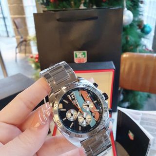 MÓN QUÀ VALENTINE ĐỒNG HỒ NAM TRUNG CẤP HOT TREND TAG HEU DÂY THÉP MẶT CHONOGRAP