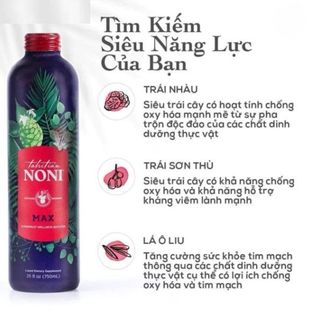 Nước ép Noni TruAge Max Noni max tăng cường hệ miễn dịch – 750ml/chai