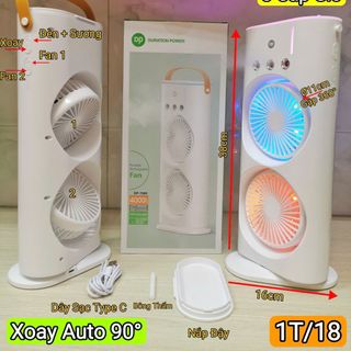 QUẠT PHUN SƯƠNG 2 TẦNG XOAY 90 ĐỘ DP 7685