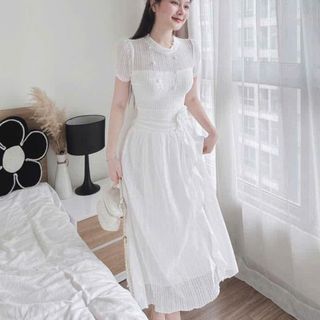 ĐẦM BODY DẠ HỘI KIM SA DÂY YẾM CỔ SIÊU XINH QUÝ PHÁI