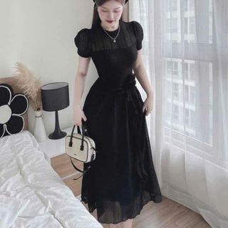 ĐẦM BODY DẠ HỘI KIM SA DÂY YẾM CỔ SIÊU XINH QUÝ PHÁI