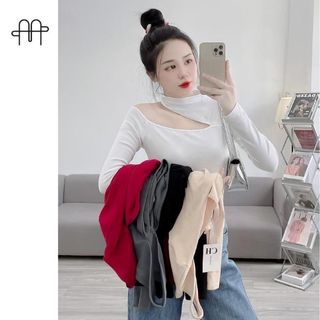 B25-Áo thun Borip Nữ khoét vai tay dài Women