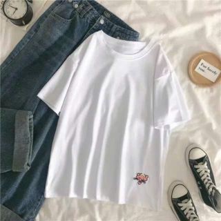 ÁO THUN TRẮNG LOGO THÊU