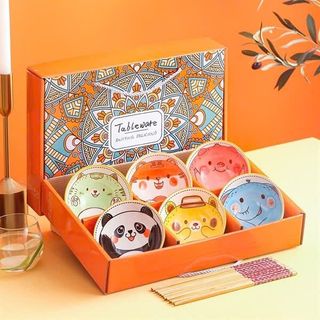 Set 6 Bát Sứ Hình Thú