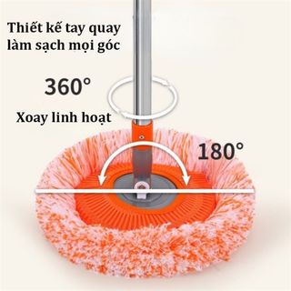 Cây lau nhà, trần nhà hoa hướng dương 180cm ( MÀU CAM )