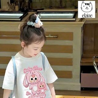 Bộ áo cotton mix chân váy kaki rập ly kèm quần cho bé gái in hình BabyThree hàng cao cấp ELAINE | ELN201