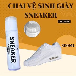 CHAI XỊT VỆ SINH GIÀY SNEAKER TNT CÓ NẮP BÀN CHẢI