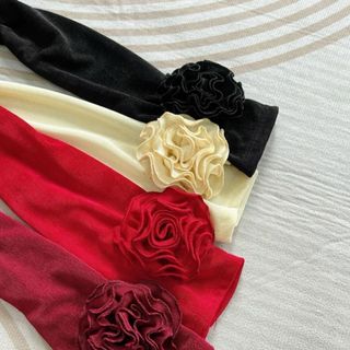 A78- Áo thun tay dài nữ phom ôm cổ tròn tay đính hoa chất thun nhũ nhún kim, áo thun cổ tròn nữ, áo thun ôm tay dài nữ Women