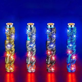 BẬT LỬA ĐIỆN CHIẾT HOẢ TỬ HÌNH TRỤ RỒNG NỔI CÓ ĐÈN LED NHẤP NHÁY - SẠC ĐIỆN