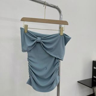 G56- Áo thiết kế trễ vai Nữ thun gân tăm phom ôm